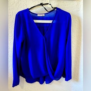 Classic Blue long sleeve blouse